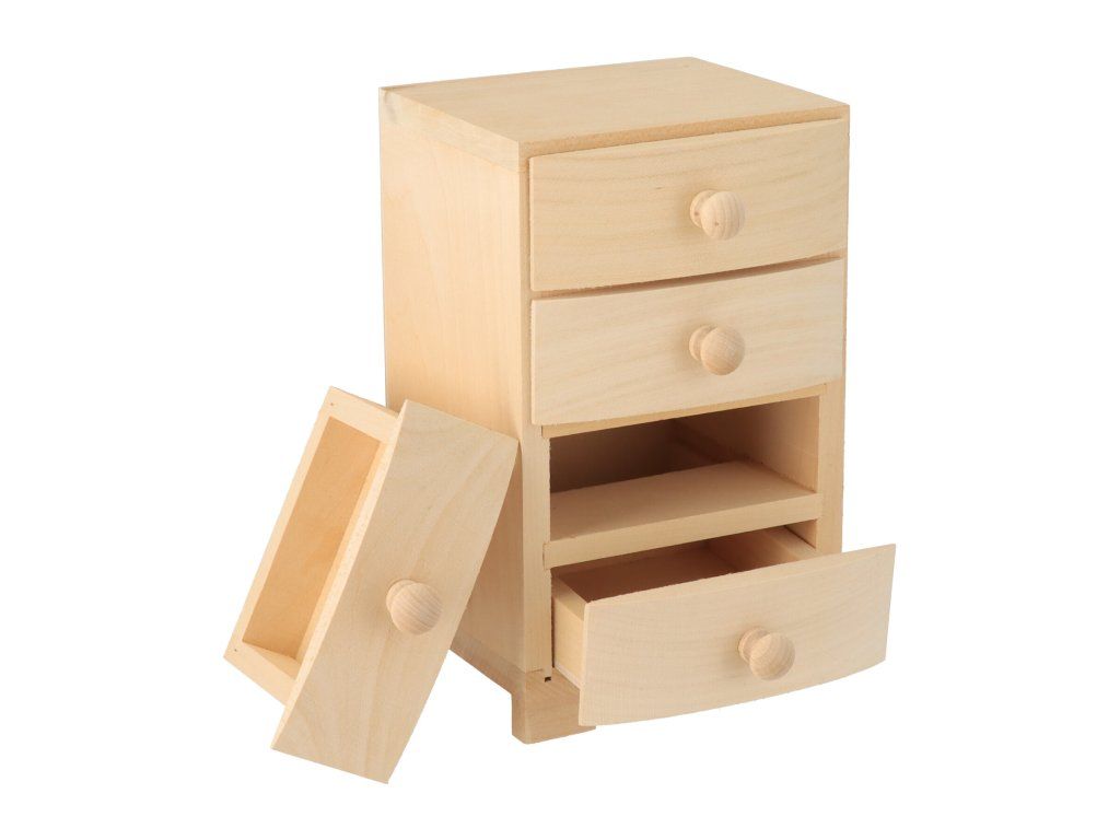 Drveni ormarić s četiri ladice | AtmoWood.hr