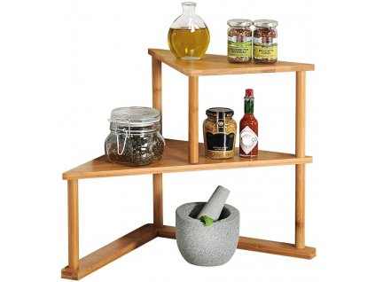 Kutna stalaža od bambusa - 2 police