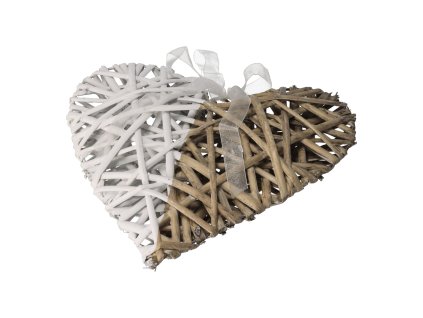 Dvobojno ukrasno srce HOME DECOR - 28 x 28 cm