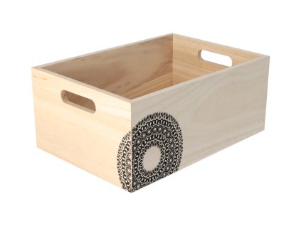 Drvena gajba s mandalom 31 x 21 x 13 cm