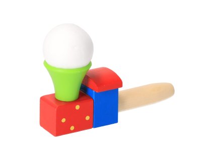 Drvena igra - puhanje balona lokomotiva