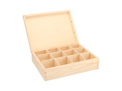 Drvena kutija za čaj (12 odjeljaka)
