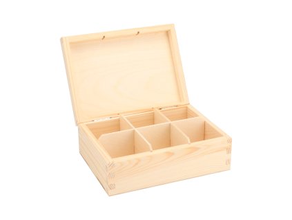 Drvena kutija za čaj (6 odjeljaka)
