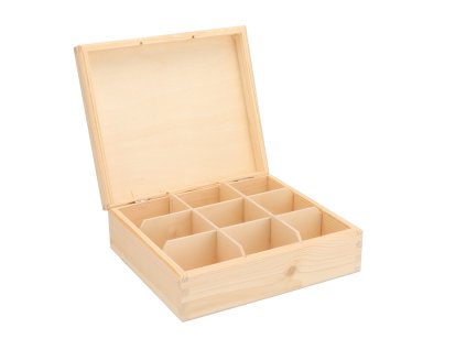 Drvena kutija za čaj (9 odjeljaka)