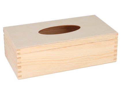 Drvena kutija za papirnate maramice sa šarkama