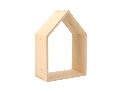 Drvena polica kućica otvorena - srednja