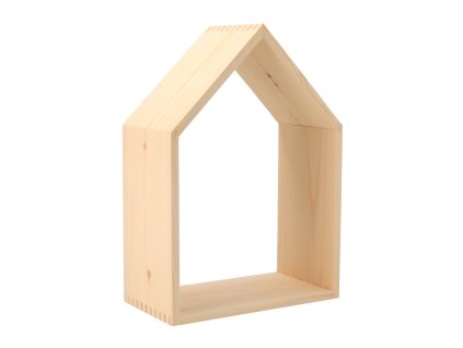 Drvena polica kućica otvorena - velika