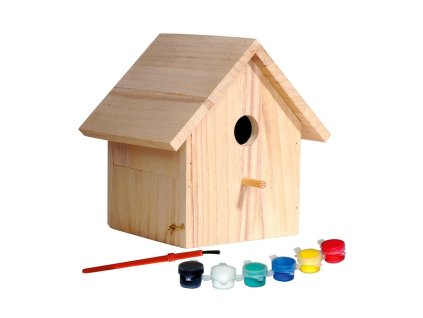 Drvena kućica za ptice za ukrašavanje 17,5 x 15,5 x 20,5 cm