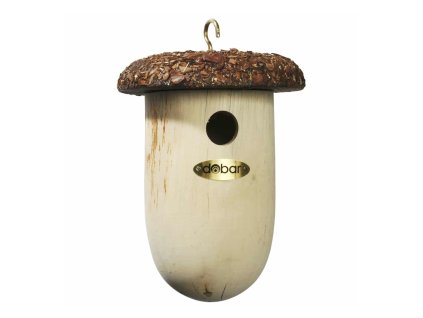 Drvena kućica za ptice u obliku žira