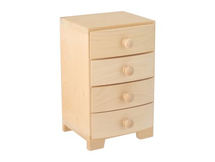 Drveni ormarić s četiri ladice