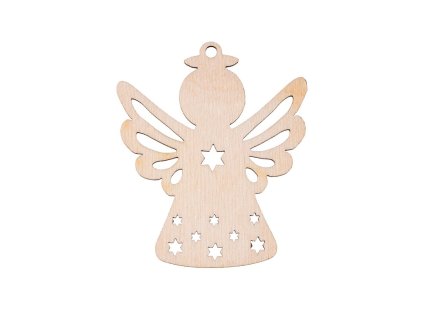 Drveni božićni ukras - anđelčić I