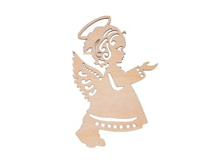 5214 1 drevena vanocni ozdoba andilek ii