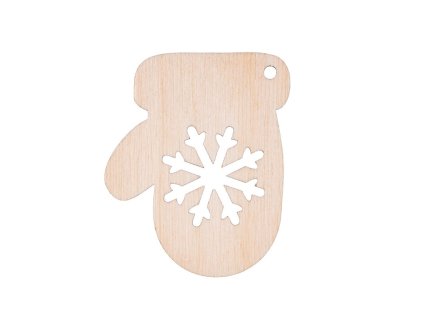 Drveni božićni ukras - rukavice