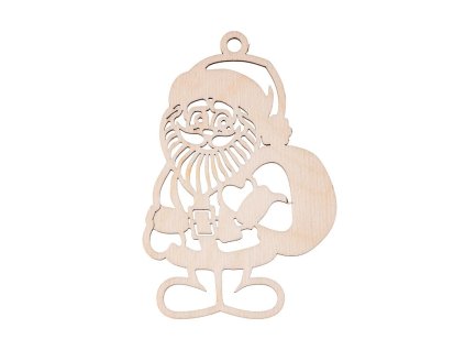 Drveni božićni ukras - Djed Mraz