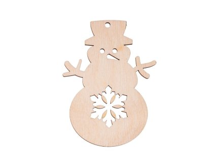 Drveni božićni ukras - snjegović