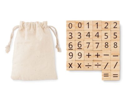 Drvena edukativna igra s brojevima