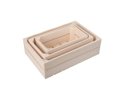 Drveni sanduci - set od 3 kom.