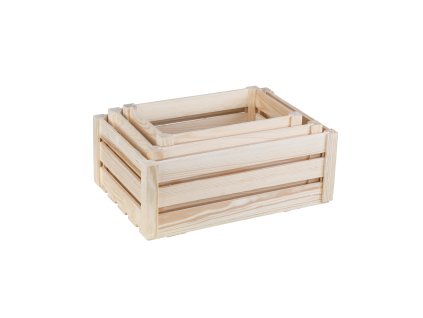 Drveni sanduci od bora - set od 3 kom.