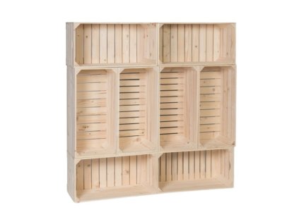 Drveni sanduci biblioteka 120 x 120 x 24 cm