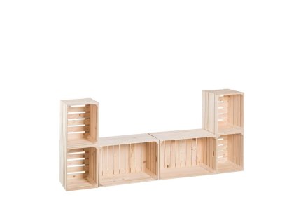 Drveni sanduci regal 80 x 180 x 30 cm