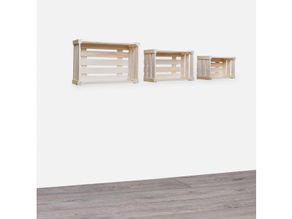 Drveni sanduci polica bor