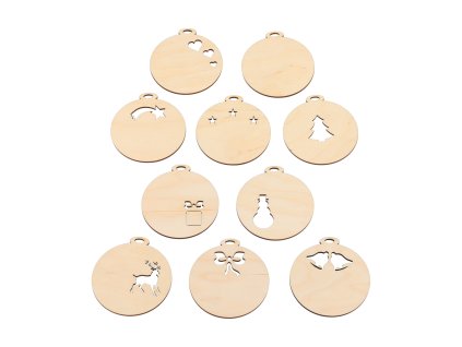 Drvene oznake s imenom za poklone 10 kom.