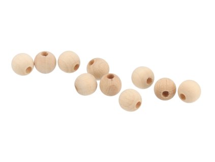 Drvene perle za nizanje 1 cm - 10 kom.