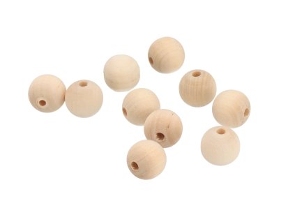Drvene perle za nizanje 1,6 cm - 10 kom.