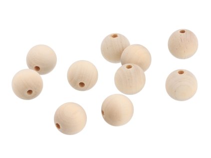 Drvene perle za nizanje 2,5 cm - 10 kom.