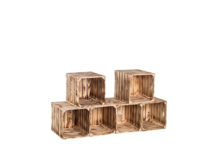 Drveni paljeni sanduci stalak za obuću 120x60x35 cm