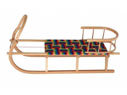 Drvene sanjke s ogradom i mrežom