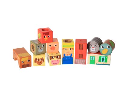 Drvene zvučne kocke - Farma