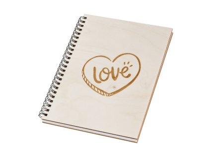 Drveni blok A5 - ljubav