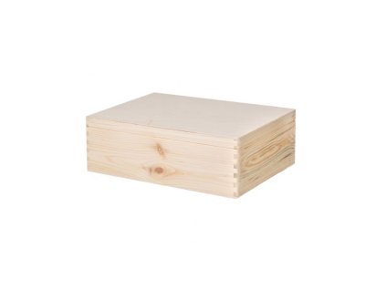 Drvena kutija s poklopcem 40 x 30 x 14 cm bez ručke