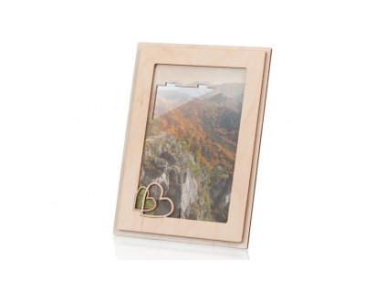 Drveni okvir za slike sa srcima