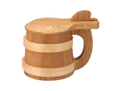 Drvena krigla s poklopcem Exlusive