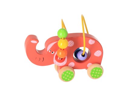 Drveni motorni labirint na kotačima (slon)