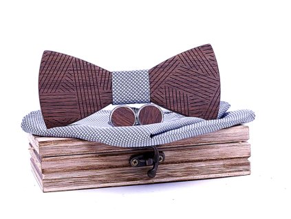 Drvena leptir mašna XI