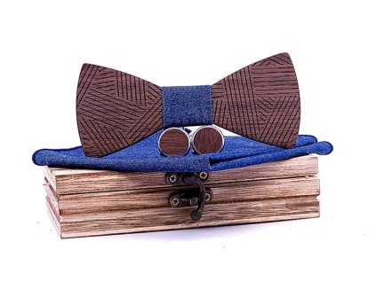 Drvena leptir mašna XII