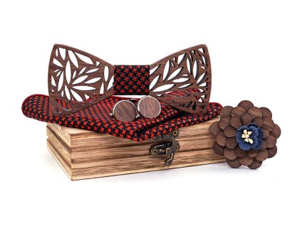 Drvena leptir mašna XIV