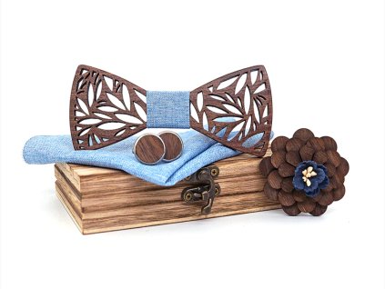 Drvena leptir mašna XV