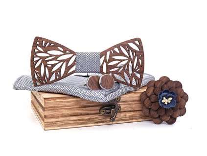 Drvena leptir mašna XVI