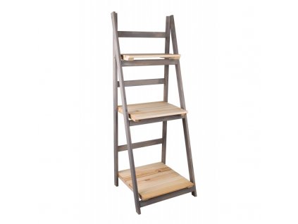 Drvena stalaža za cvijeće - siva