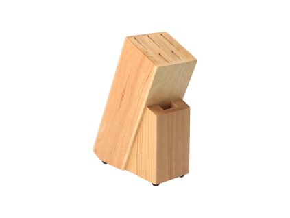 Drveni stalak za noževe BRILLANTE gumijevac - 22 x 17 x 9 cm