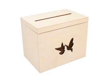 Drvena kutija za vjenčanja golubice