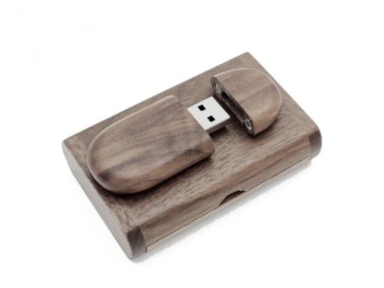 Drveni USB disk 32GB - tamni