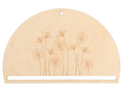 Drveni izrez polukrug - livadsko cvijeće