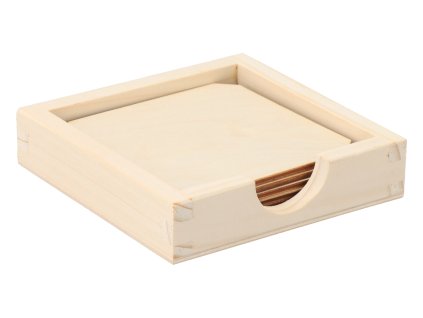Drveni spremnik s četvrtastim podmetačima 6 kom.