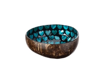 Zdjelica od kokosa s plavim srcima