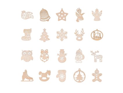 Kolekcija božićnih ukrasa - 20 kom.